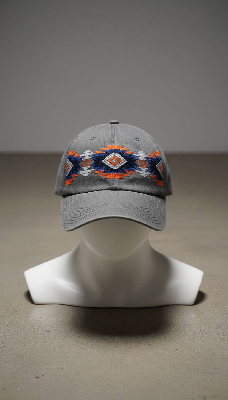 Steel Grey embroidered cap
